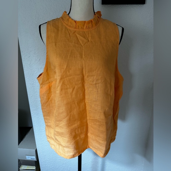 J.Crew Fleur top in linen - Picture 2 of 8